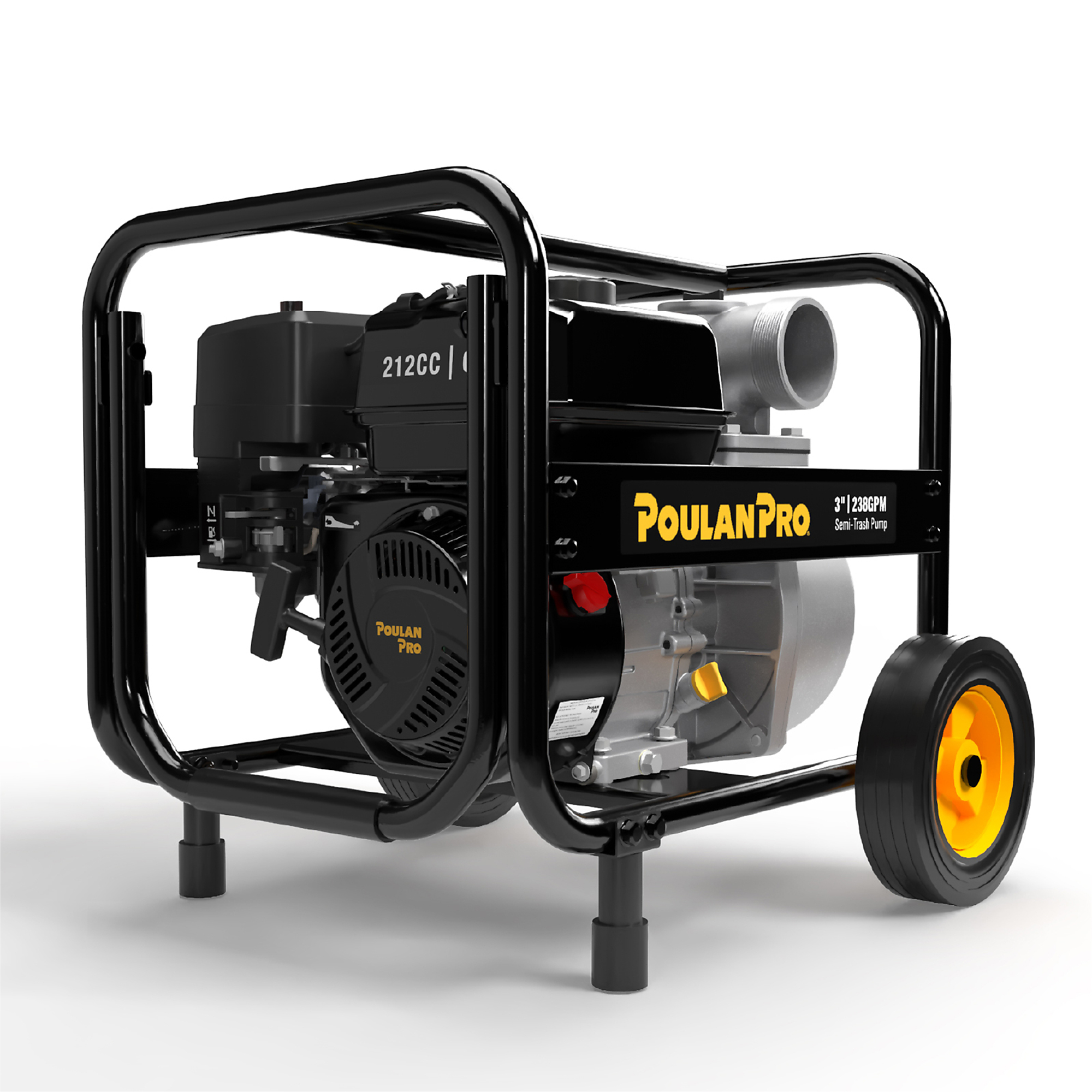 Poulan Pro Semi-Trash Water Pump — 3in., 238 GPM, 212cc Engine, 23ft. Suction, 100ft. Lift, Model# PP30SWP
